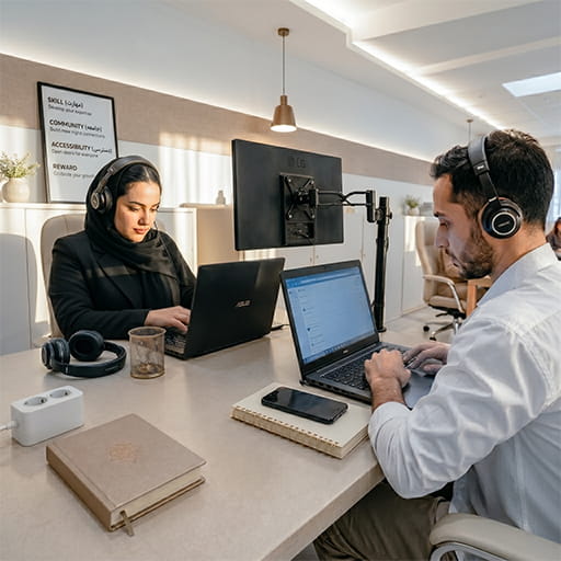 Professional medical team in a clinic