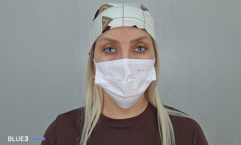 نتيجة اللون الأزرق بعد الكيراتوبيغمنتيشن في Chromatic Eyes