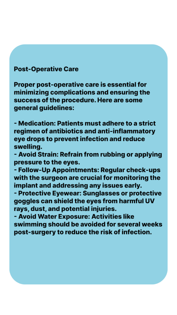 Proper post-operative care