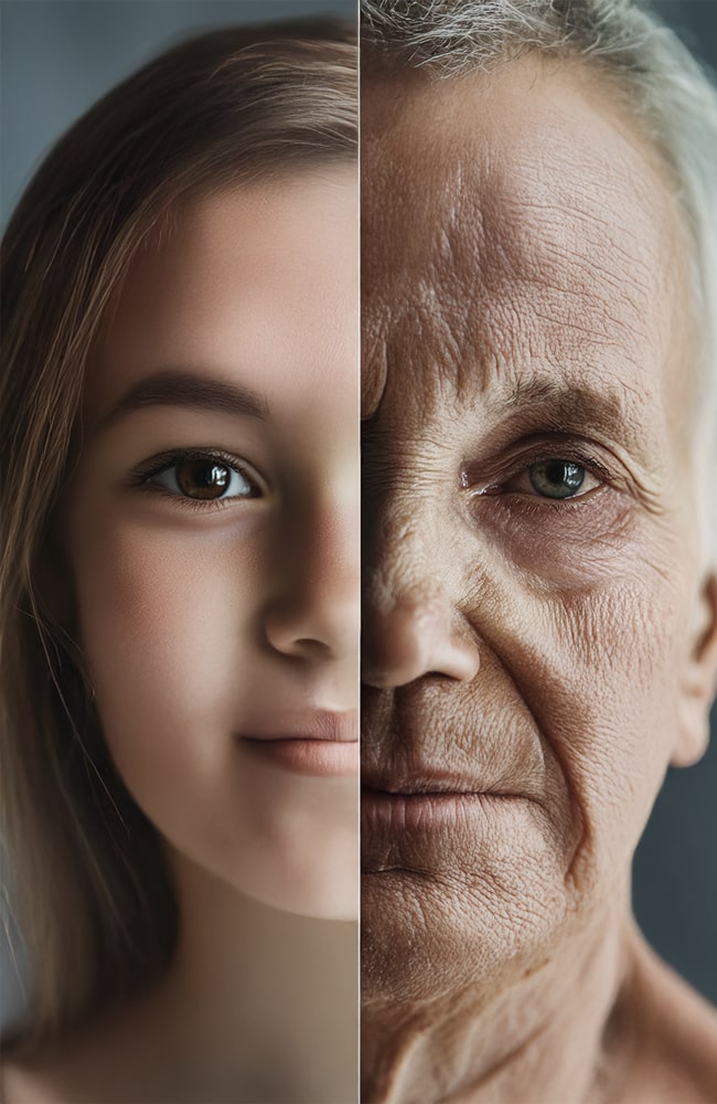 The effect of age on eye color