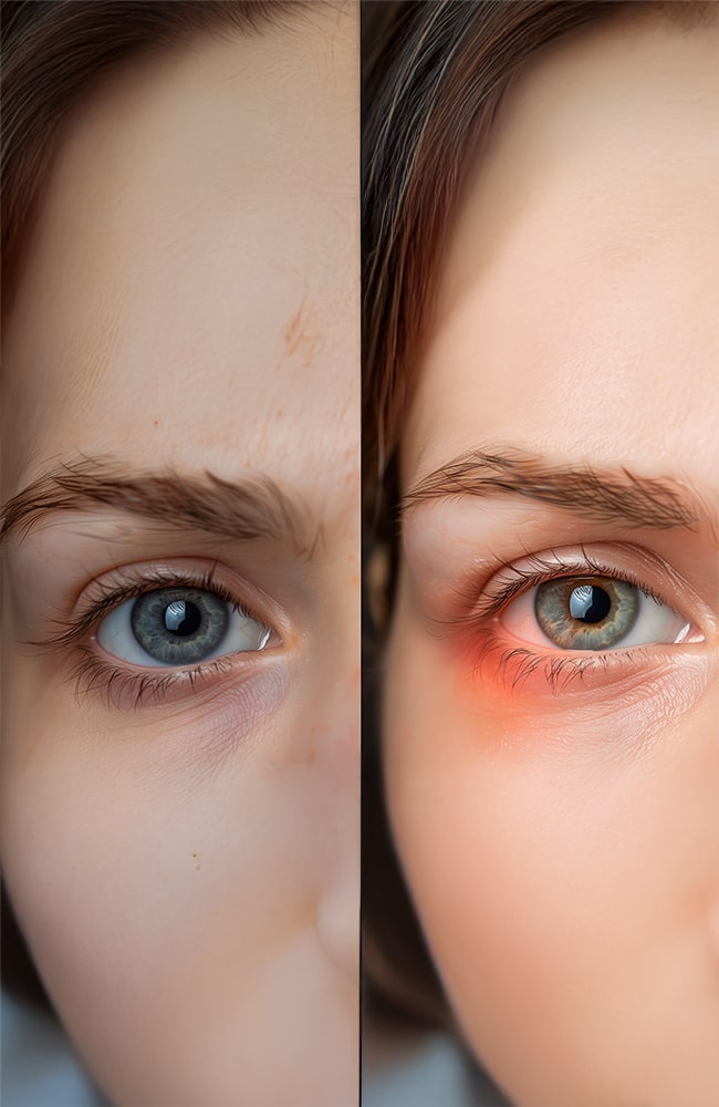 What chemicals are used in eye color changing drops?