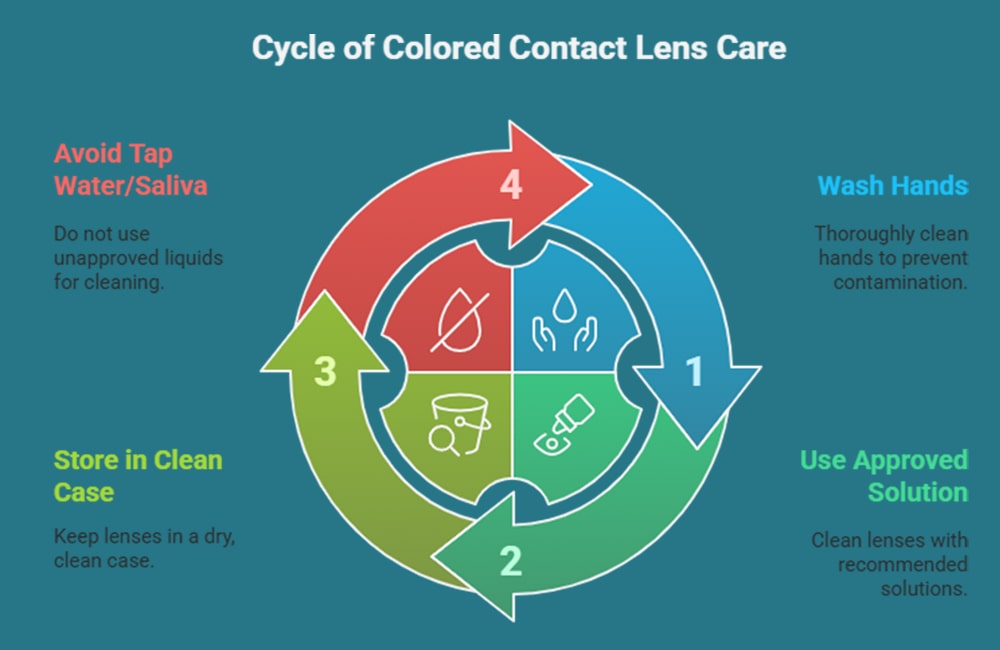How to Clean and Store Colored Contact Lenses