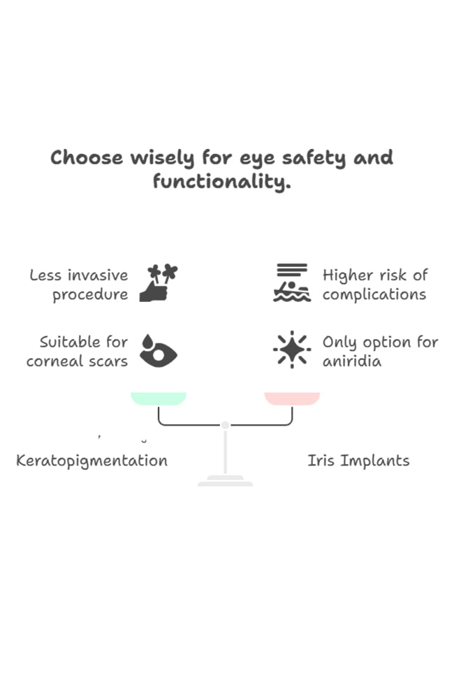 Keratopigmentation vs Iris Implant Which Is safer for Damaged Eyes